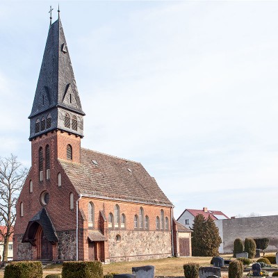 Die Kirche in Trebitz - Außenansicht