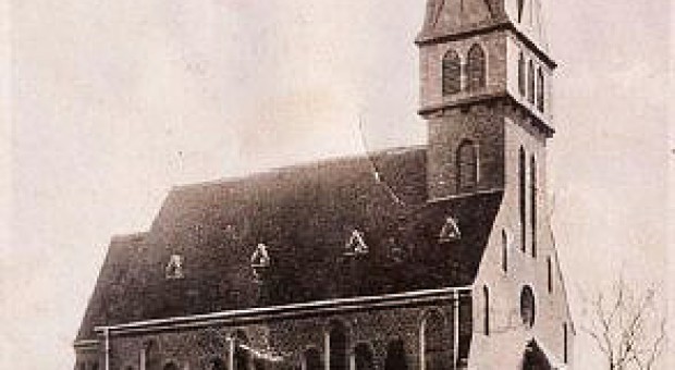 Alte Fotografie: Die Evangelische Kirche in Trebitz wie sie früher aussah.