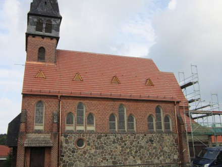 Die Sanierung der Evangelische Kirche in Trebitz ist fast abgeschlossen.