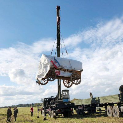 Der Glockenwagen in russischer Hand - Titanen on tour in Russland